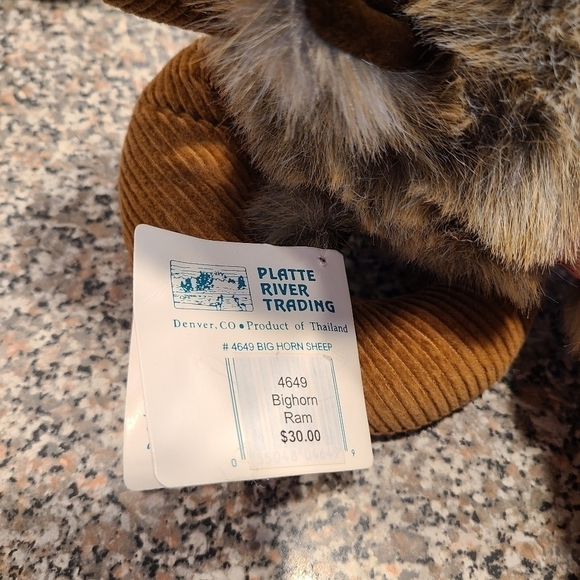 Vintage Big Horn Sheep Rocky Mountain National Park Stuffy, Plushie - Picture 14 of 16